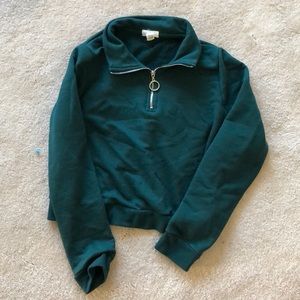 Dark Green half zip